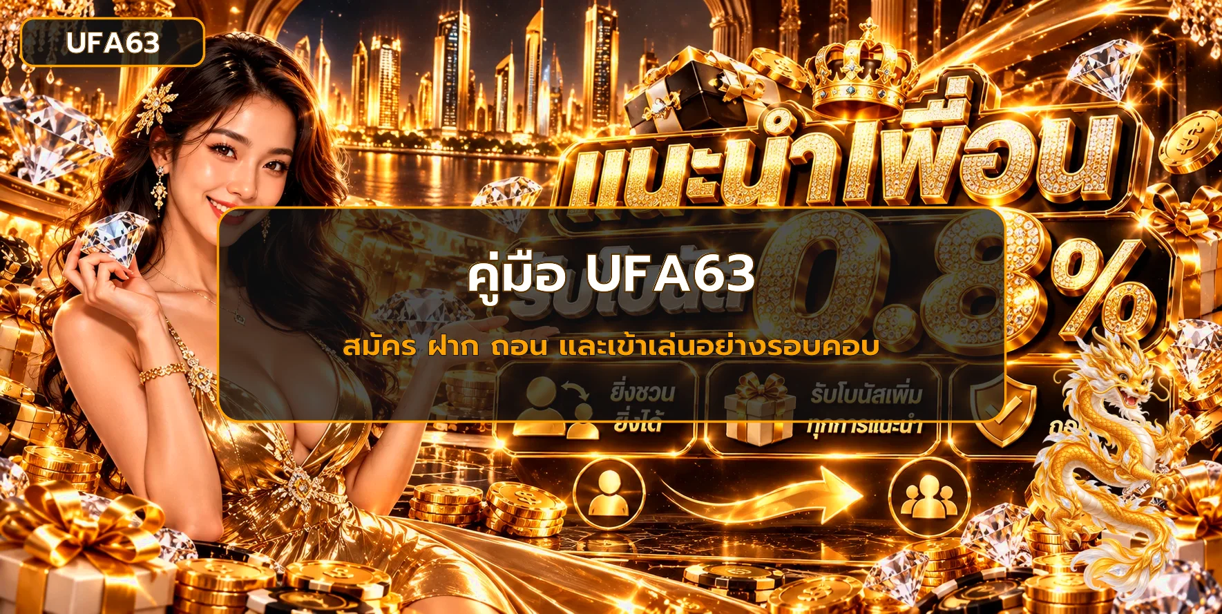 UFA63 คู่มือสมัคร ฝาก ถอน และเข้าเล่นสำหรับสมาชิกใหม่